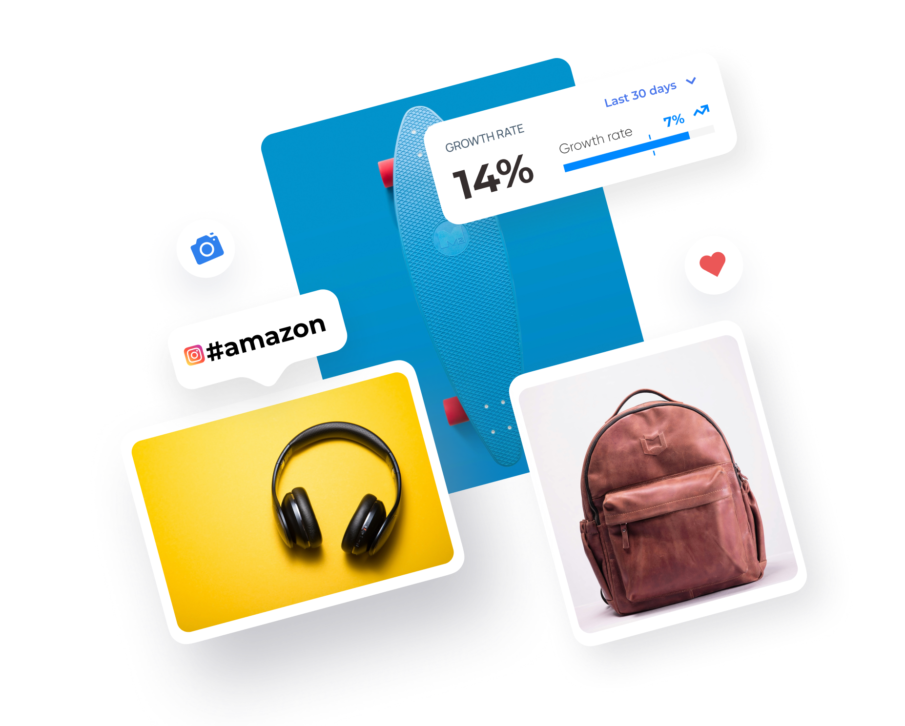 Amazon product cards collage